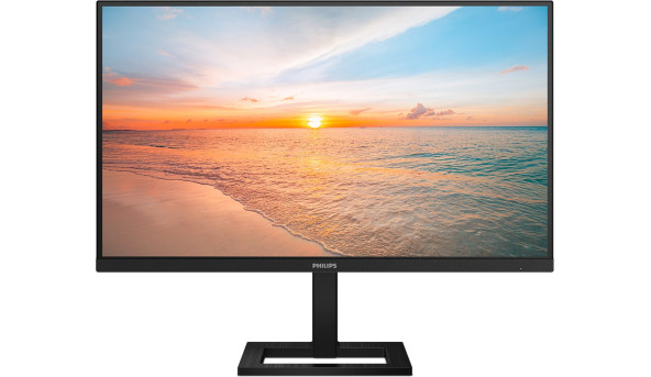 TFT 27" Philips 27E1N1900AE, IPS, 4K UHD, 2xHDMI, USB-C, USB-hub, HAS, колонки, чорний