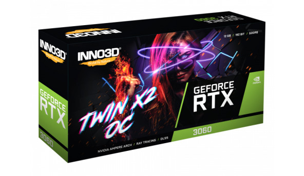 GeForce RTX3060 Inno3D Twin X2 OC LHR, 12GB GDDR6 192bit, PCI Express - 627569