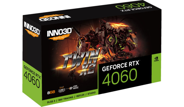 GeForce RTX4060 Inno3D TWIN X2 OC, 8GB GDDR6, 128bit, PCI Express 4.0 X8 - 627570