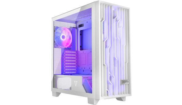 Корпус Modecom VOLCANO PERUN APEX ARGB MIDI WHITE 4x140mm fans USB 3.0x2+TYPE-C без БЖ ATX