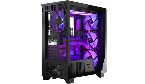 Корпус Modecom VOLCANO PERUN APEX ARGB MIDI BLACK 4x140mm fans USB 3.0x2+TYPE-C без БЖ ATX - 627684