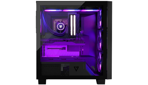 Корпус Modecom VOLCANO PERUN APEX ARGB MIDI BLACK 4x140mm fans USB 3.0x2+TYPE-C без БЖ ATX - 627684