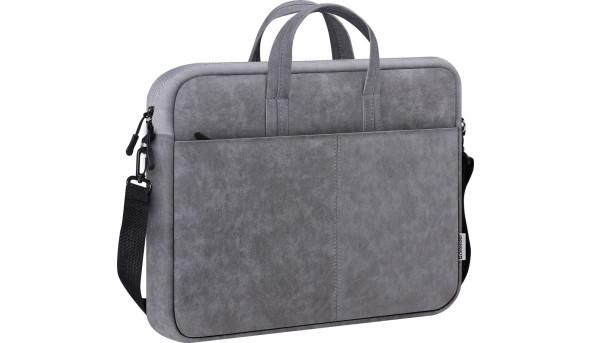 Сумка для ноутбука 15.6'' Defender Solid PU шкіра, кишеня, сіра - 627687