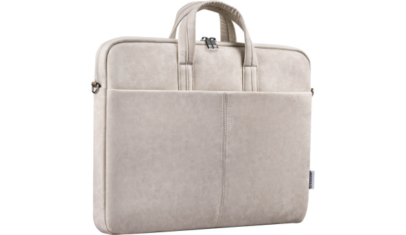 Сумка для ноутбука 15.6'' Defender Solid шкіра, бежевий, кишеня - 627688