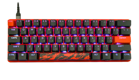 Клавіатура ігрова оптична SteelSeries Apex 9 TKL UA OptiPoint Mini Faze Clan - 627852