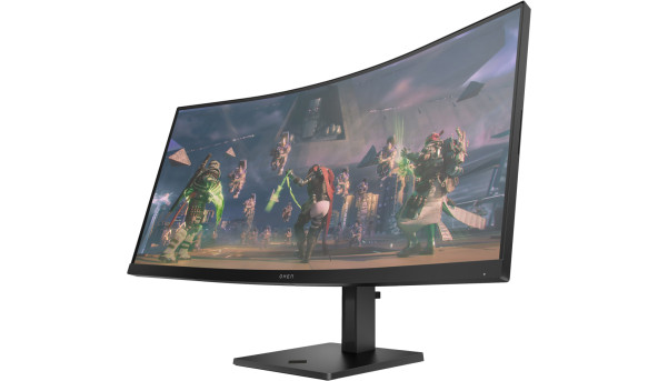 TFT 34" HP OMEN 34c, WQHD VA, вигнутий, 165Hz, 1ms, HDMI, DP, HAS, колонки, чорний, 2y.w - 628005