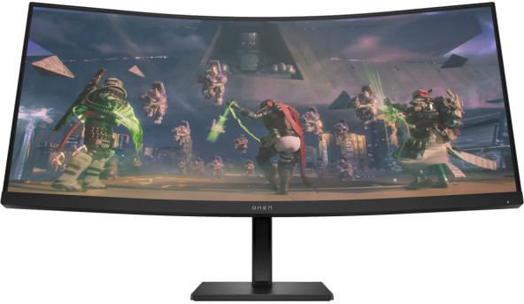 TFT 34" HP OMEN 34c, WQHD VA, вигнутий, 165Hz, 1ms, HDMI, DP, HAS, колонки, чорний, 2y.w