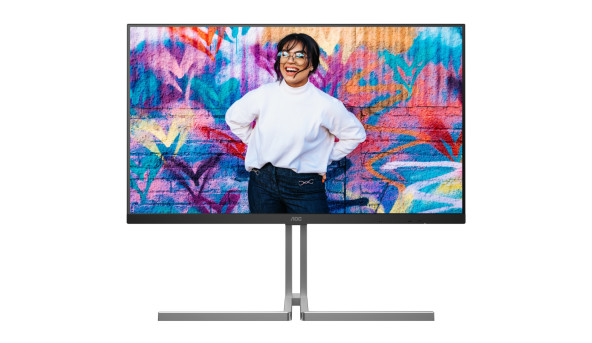 TFT 31.5" AOC U32U3CV, Nano IPS, UHD, 2xHDMI, DP, USB-C, RJ-45, USB-hub, HAS, Pivot, кол.,чорно-сріб
