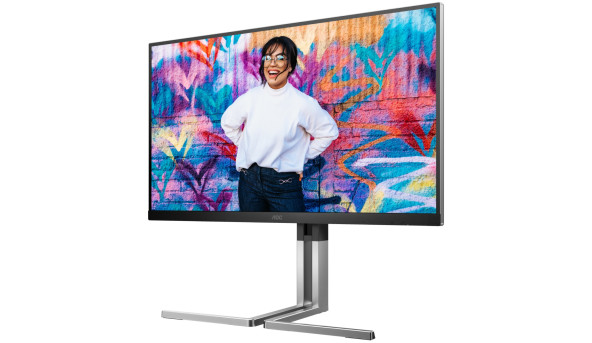TFT 27" AOC Q27U3CV, IPS, QHD, HDMI, DP, USB-C, RJ-45, USB-hub, HAS, Pivot, кол., чорний - 628025