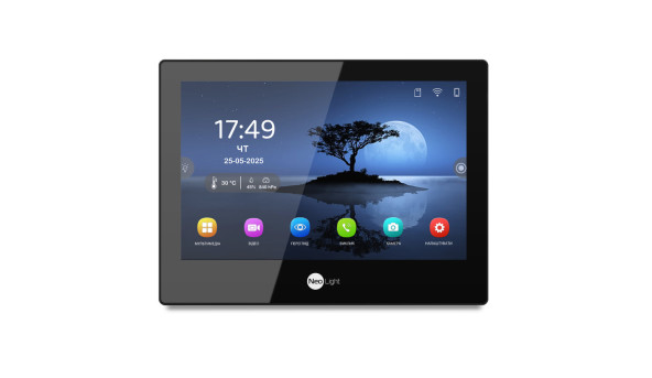 Комплект Neolight ALPHA Hybrid HD KIT B/Graphite: гибридный видеодомофон 8" с Wi-Fi и 2 Мп видеопанель - 628045