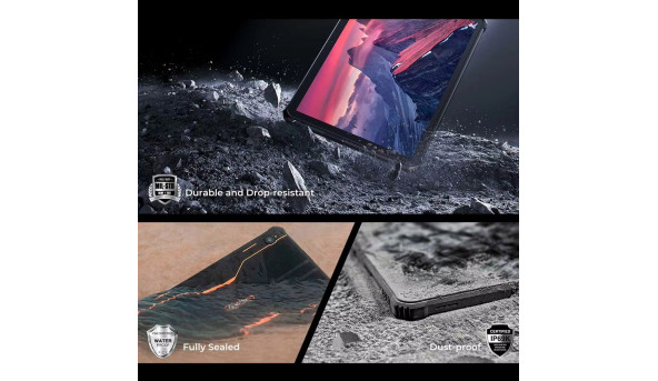 Планшет Oukitel RT9 10.1" HD 6GB/256GB / T606 / 11000mAh / 16+16Мп / IP69K / LTE Black - 628170
