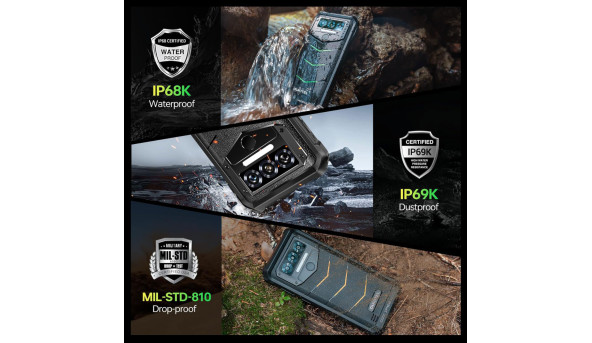 Смартфон Oukitel WP38 6.52" HD /6GB/256GB/ MT8788 / 10600mAh / IP68 / 13+5Мп NFC Black - 628176