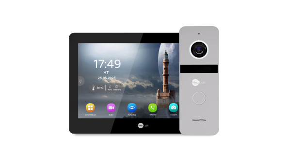 Комплект Neolight MEZZO Hybrid HD KIT B/Silver: гибридный видеодомофон 10.1" с Wi-Fi и 2 Мп видеопанель