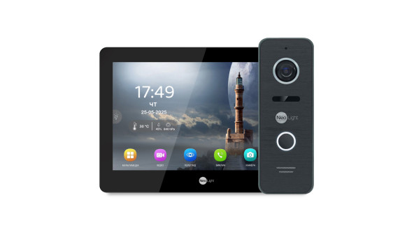 Комплект Neolight MEZZO Hybrid HD KIT B/Black: гибридный видеодомофон 10.1" с Wi-Fi и 2 Мп видеопанель