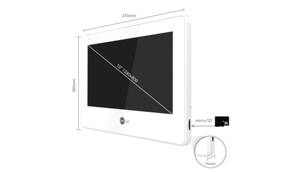 Комплект Neolight MEZZO Hybrid HD KIT SilverP: гибридный видеодомофон 10.1" с Wi-Fi и 2 Мп видеопанель - 628263