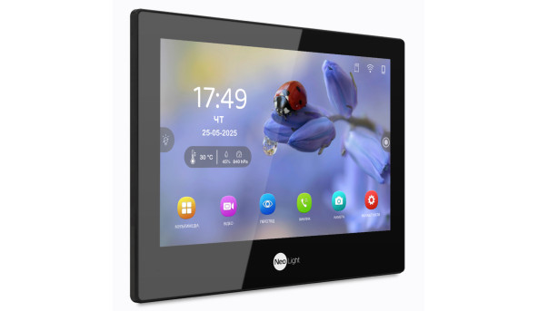Комплект Neolight ALPHA Hybrid IP KIT B/Graphite: гібридний відеодомофон 8" з Wi-Fi, 2 Мп відеопанель та PoE адаптер для панелі виклику - 628266