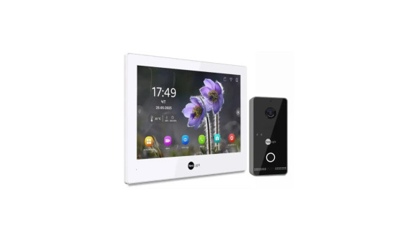 Комплект Neolight ALPHA Hybrid IPWO KIT Black: гибридный видеодомофон 8" с Wi-Fi и 2 Мп IP видеопанель с Wi-Fi