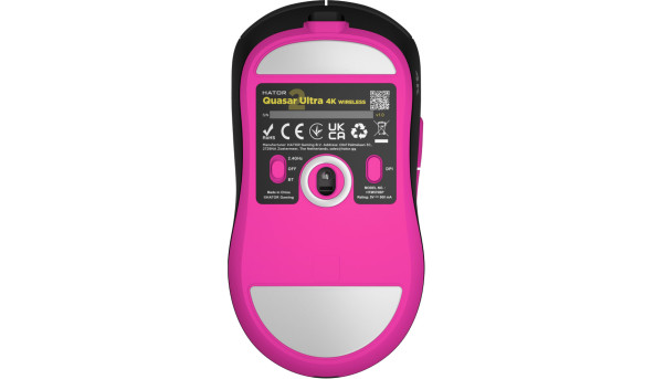 Мишка HATOR Quasar 2 Ultra 4K wireless black/pink - 628356