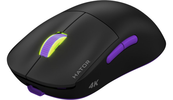 Мишка HATOR Quasar 2 ULTRA 4K wireless black/lilac - 628359