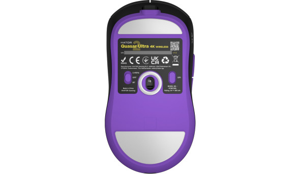 Мишка HATOR Quasar 2 ULTRA 4K wireless black/lilac - 628359
