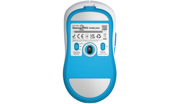 Мишка HATOR Quasar 2 PRO wireless white/cyan - 628361