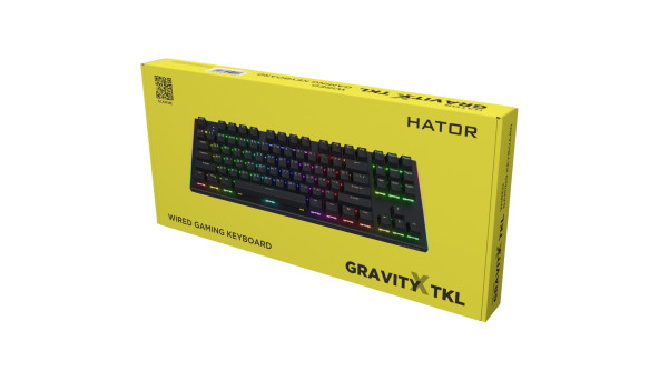 Клавіатура ігрова механічна HATOR Gravity X TKL orange black - 628363