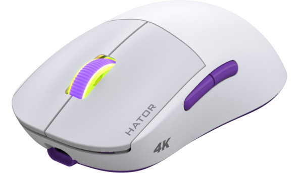 Мишка HATOR Quasar 2 ULTRA 4K wireless white/lilac - 628364