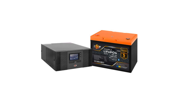 Комплект резервного живлення LogicPower B1500 + літієва (LiFePO4) батарея 1280Wh