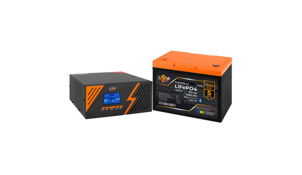 Комплект резервного живлення LogicPower B1500 Black + літієва (LiFePO4) батарея 1280Wh - 628448