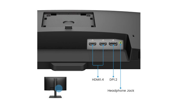 TFT 23.8" BenQ GW2490T, IPS, 100Гц, 2хHDMI, DP, HAS, колонки, чорний - 628510