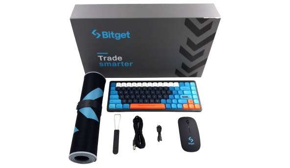 Набор Bitget Trade smarter YK75 механическая беспроводная клавиатура + мышка + коврик