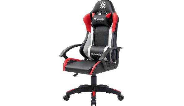 Крісло ігрове Defender Crater поліуретан 50мм, Клас 2, Black/Red/White - 628867
