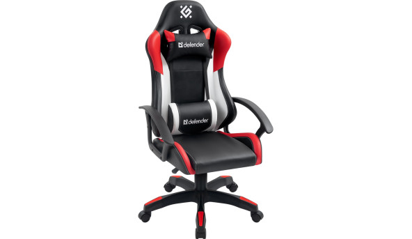Крісло ігрове Defender Crater поліуретан 50мм, Клас 2, Black/Red/White - 628867