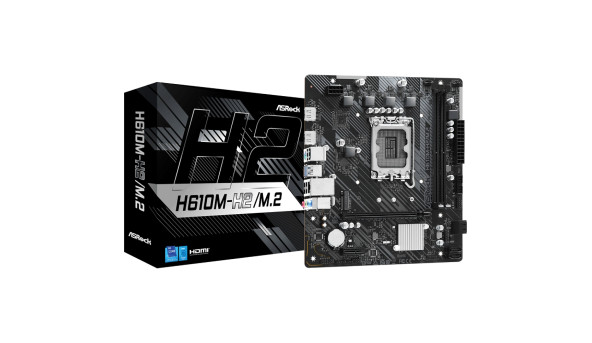 ASRock H610M-H2/M.2 (1700/H610, 2*DDR4, 1xPCIex16, 2xHDMI, 4xSATA, M.2, GLan, 7.1ch, mATX) - 629572
