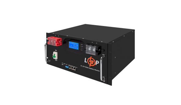 Аккумулятор LP LiFePO4 51,2V - 120 Ah 6000Wh (Smart BMS 100A) с LCD RM AB RS485/CAN - 629732