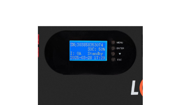 Аккумулятор LP LiFePO4 51,2V - 120 Ah 6000Wh (Smart BMS 100A) с LCD RM AB RS485/CAN - 629732