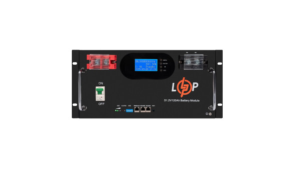 Аккумулятор LP LiFePO4 51,2V - 120 Ah 6000Wh (Smart BMS 100A) с LCD RM AB RS485/CAN - 629732