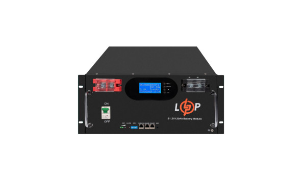 Аккумулятор LP LiFePO4 51,2V - 120 Ah 6000Wh (Smart BMS 100A) с LCD RM AB RS485/CAN - 629732