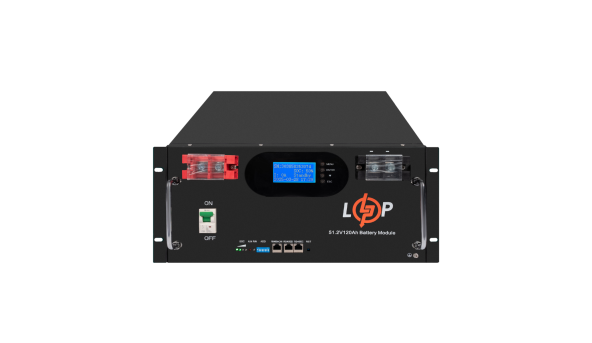 Аккумулятор LP LiFePO4 51,2V - 120 Ah 6000Wh (Smart BMS 100A) с LCD RM AB RS485/CAN - 629732