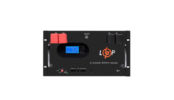 Акумулятор LP LiFePO4 51,2V - 230 Ah (11776Wh) (Smart BMS 200A) с LCD RM AB RS485/CAN - 629737