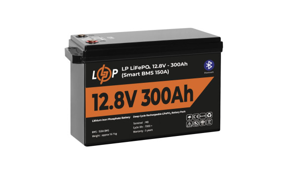Акумулятор LP LiFePO4 12,8V - 300 Ah (3840Wh) (Smart BMS 200А) з BT пластик - 629740