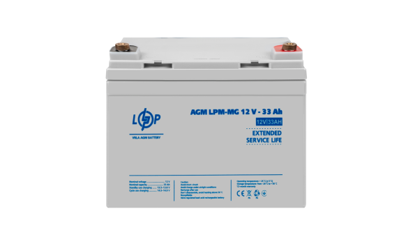 Аккумулятор мультигелевый LPM-MG 12V - 33 Ah + справа - 629741