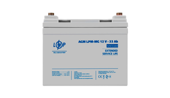 Аккумулятор мультигелевый LPM-MG 12V - 33 Ah + справа - 629741