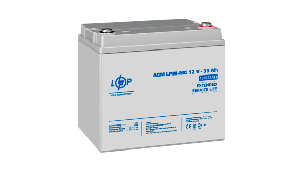 Аккумулятор мультигелевый LPM-MG 12V - 33 Ah + справа - 629741