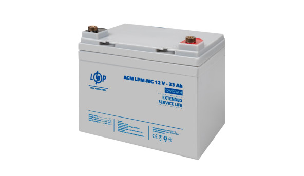 Аккумулятор мультигелевый LPM-MG 12V - 33 Ah + справа - 629741