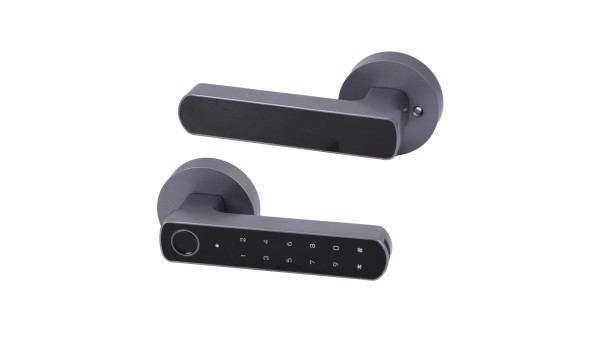 Умный дверной замок Atis Lock BT-100-T Grey с доступом по отпечатку пальца и поддержкой Tuya Smart