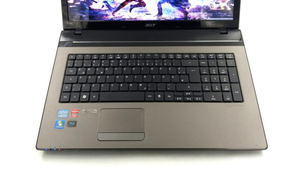 Игровой ноутбук Acer Aspire 7750G Intel Core I7-2670QM 8 RAM 128 SSD 320 HDD AMD Radeon HD 7670M [17.3"] - Б/У - 630072