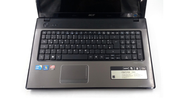 Ігровий ноутбук Acer Aspire 7741G Intel Core I3-380M 4 GB RAM 128 GB SSD 320 GB HDD Radeon HD 6300M [17.3"] - Б/В - 630080