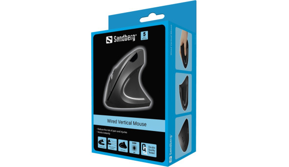 Мишка Sandberg Wired Vertical Mouse Pro 2400 dpi.6кн.1.5м чорна - 630451