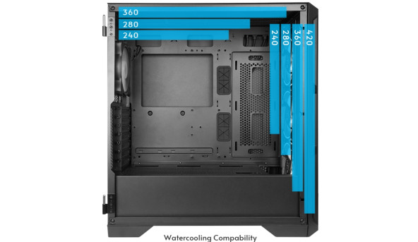 Корпус Chieftec APEX LUMO GA-01B-L-OP 4x140mm A-RGB, USB-C, E-ATX, без БЖ, Black - 630496
